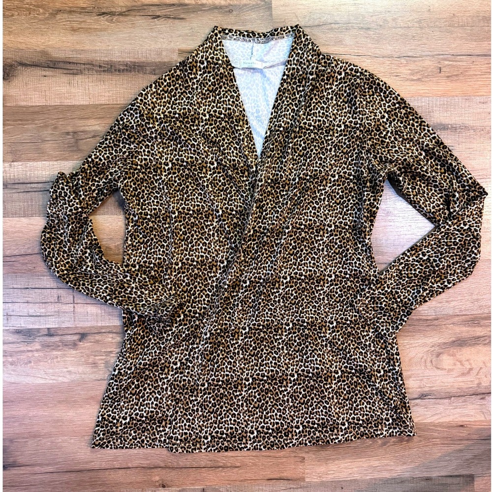 Animal Print Leopard Brown Halloween Long Sleeve Open Front Cardigan